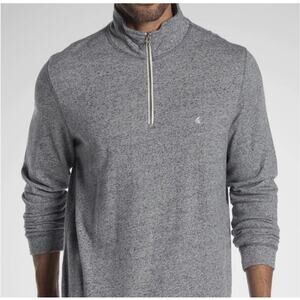 Tailor Vintage Navy Heather Quarter Zip Pullover Jacket Size Small